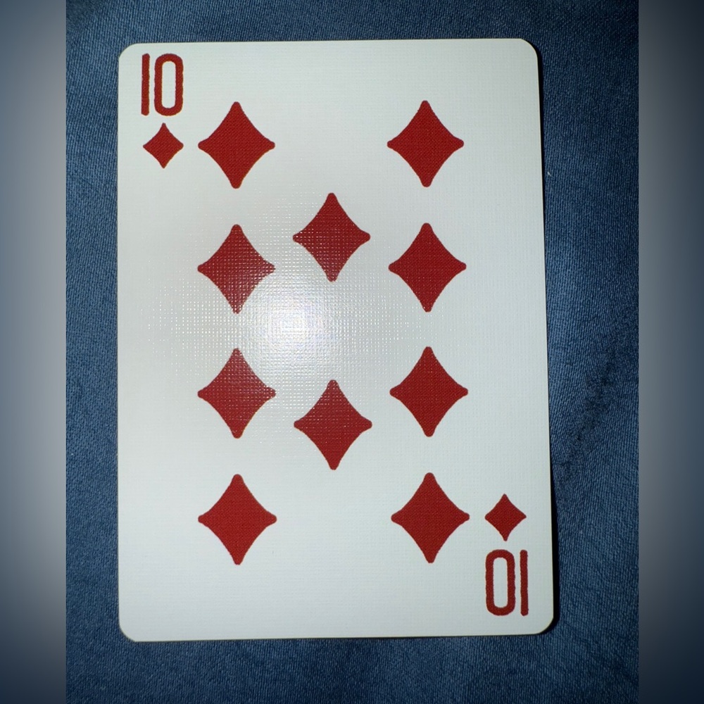 Coach Gold Trim Ten of Diamonds Playing Card